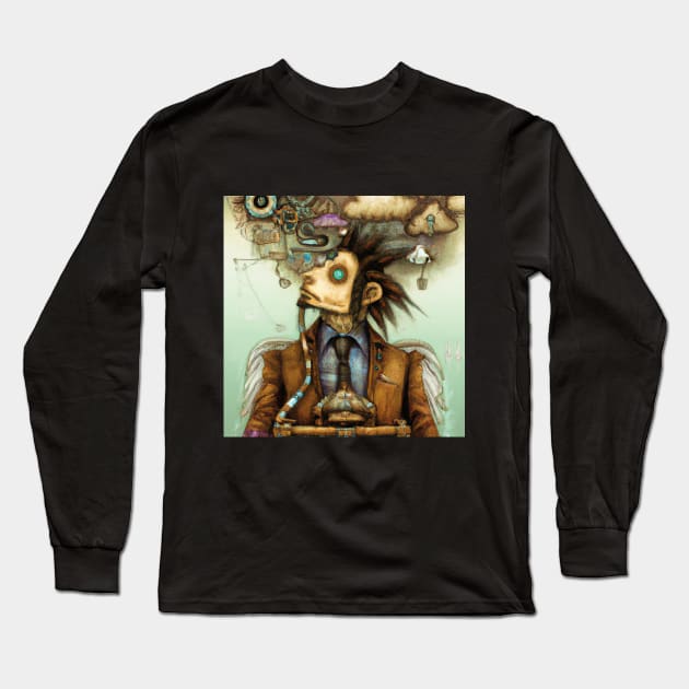 God of Steampunk #4 Long Sleeve T-Shirt by Philly Tees